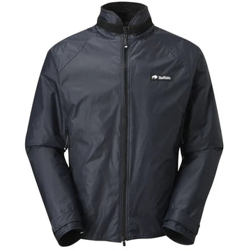 Black jacket with a buffalo systems logo on a white background