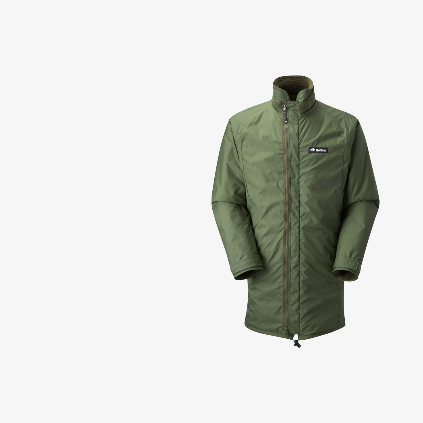 Green jacket on a white background