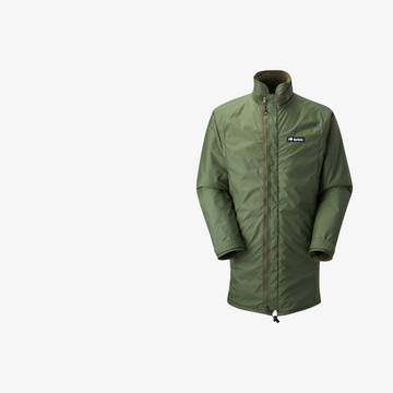 Green jacket on a white background