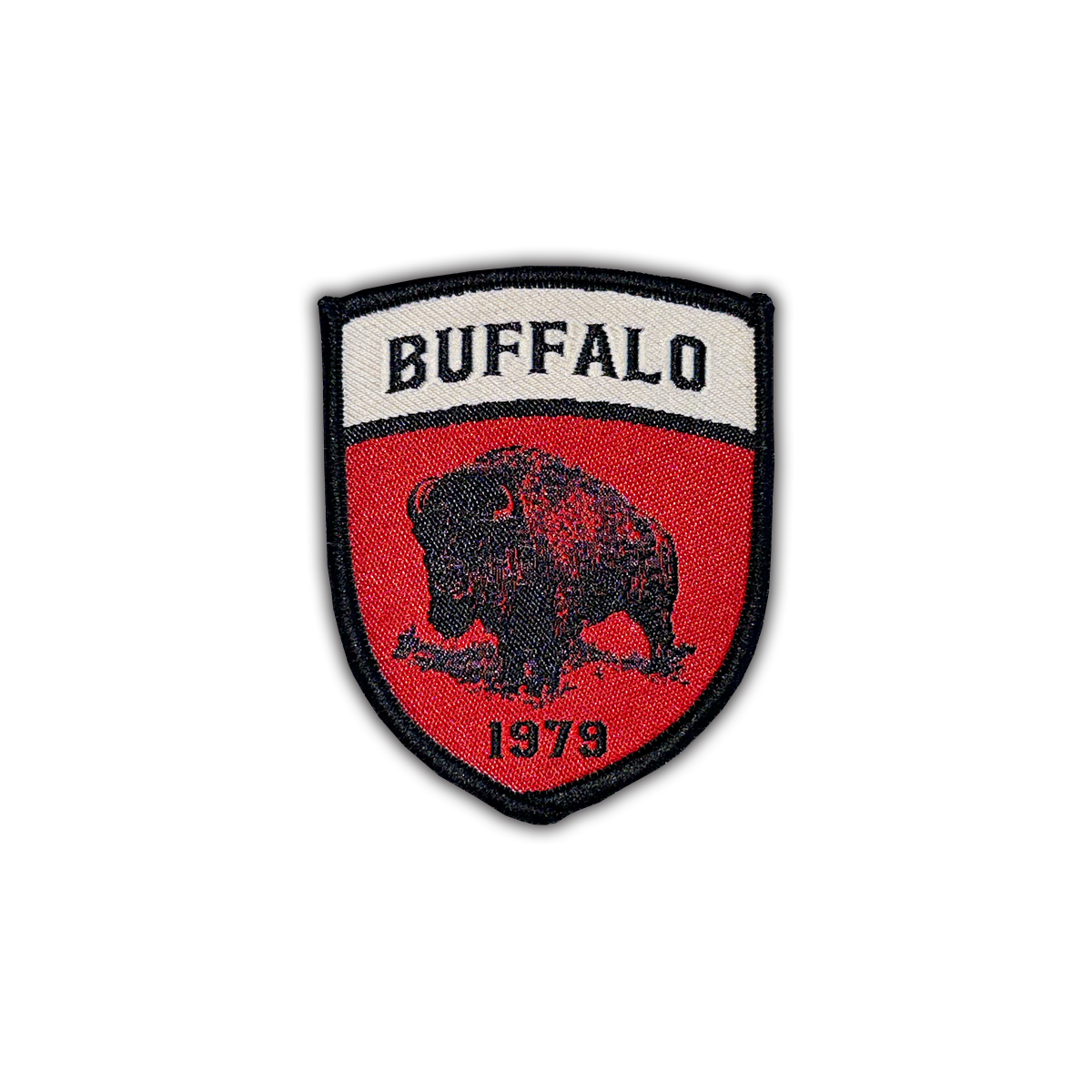 Red Buffalo Shield Patch