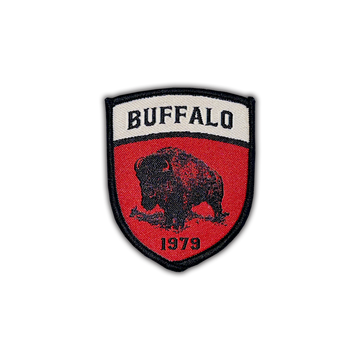 Red Buffalo Shield Patch