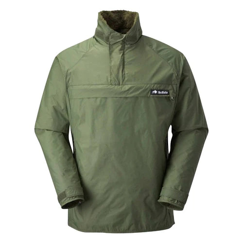 Green jacket with a buffalo systems logo on a white background