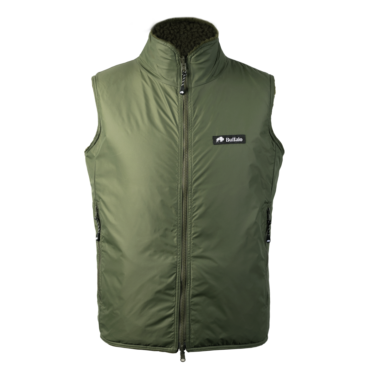 Reversible Gilet in Olive Green